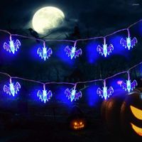 Stringhe 20/10/30 LED PURPLE BAT LOGGI ARGO SOLARE A HALLOWEEN PATTI HALLOWEEN per decorazioni per feste di Natale all'aperto