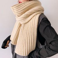 Lenços de lã malha de lenço mulheres luxo xale grande para fêmeas machos de inverno sólido cobertor echarpe femme hiver bufanda