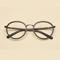 Sonnenbrillen Frames Mode runde Gläser Rahmen für Frauen Optische Retro Brille Computer verschreibungspflichtige Myopie Koreanisch transparentes Augenglas f