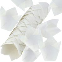 Ferramentas de panificação 200 Tulip Cupcake Muffin Casos/Copos de papel padrão envolvem forros para celebração de feriado de aniversário de casamento (branco)