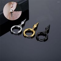 Hoop -Ohrringe 1/2pcs Kegel Baumle für Frauen Männer koreanische Edelstahl -Ohrschnalle Punking Rock Schmuck Geschenke