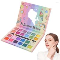 Lipgloss 24 Farben Lidschatten Palette Schatten Paletten Glitzer Highlighter Schimmer Make -up Pigment Mattes Lidschatten für Mädchen