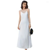 Повседневные платья мода лето женщины белый без рукавов танк -офис элегантный женский стиль
