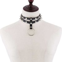 Collares colgantes Collar de gargantilla para mujeres Collar con tachuelas Góticas Góticas Men Cool Punk Rock Chocker emo Harajuku Steampunk Jewelry 0206