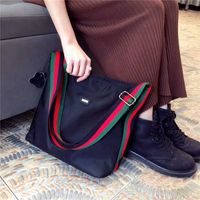 New shoulder bag fashion nylon leisure bag Versatile contras...