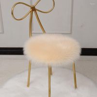 Poduszka moda kreatywna miękka sztuczne futro okrągłe krzesło siedziba sofa domowa dekoracja dekoracji maty przeciwpoślizgowej