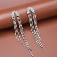 Dangle Earrings TREAZY Trendy Simple Rhinestone Crystal Long...