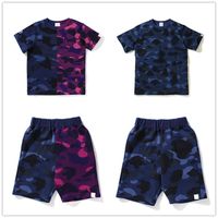 Bebek giyim setleri çocuk tasarımcısı maymun tshirts erkek şort kızlar yaz lüks korku eşofman çocukları gençlik kıyafetleri kısa kollu gömlek tees k1f7#