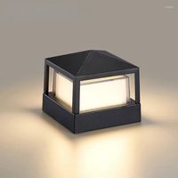 Duvar lambaları Açık LED LED POST CAP Işıkları Su Geçirmez Işık Çit Güvertesi veya Veranda Dekoru Bahçe Aydınlatma Dekorasyon Lambası