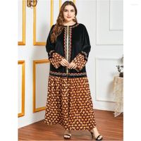 Ethnische Kleidung Abaya Frauen Muslim Stickerei Casual Maxi Kleid Dubai Kaftan Türkei Robe Arabisch Kleid Islamische Abayas Ramadan Plus Size
