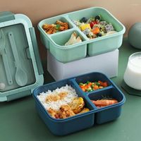 Yemek takımı setleri 1 set -Safe Bento kutusu şeffaf kapak plastik piknik meyve kabı iyi sızdırmazlık renkli