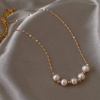 Pendanthalsband 2023 Koreansk märke Design Luxury Freshwater Pearl Necklace Women's Fashion Ovanliga smycken Presenttillbehör