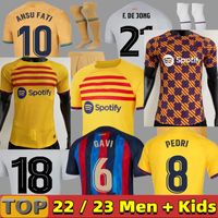22 23 4th Camisetas de футбольные футбольные майки Pedri Lewandowski Gavi 2023 Ansu Fati Ferran Raphinha Barcelona Dest Football Trub
