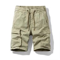 Shorts maschile 2022 Nuovi uomini estivi Cotton Cargo Fashion Multi Pocket Solid Casual Balches Bermuda Mens Pantaloni lunghezza del ginocchio Y2302 Y2302
