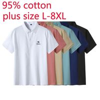 Erkek Tişörtleri Moda Moda Süper Büyük Yaz Kısa Kollu Kısa Kol Dönüşü El Ya Örgü Gömlek Plus Boyut L-6XL 7XL 8XLM
