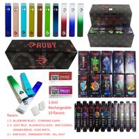 Ruby 2023 nova edição Disponível e-cigarros e canetas vape recarregáveis ​​10 cepas 1 ml carrinhos vazios com estoque de embalagem nos EUA