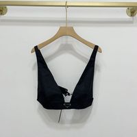 Triangle Badge Summer recycled nylon bra style Tanks Sexy re...