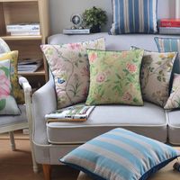 Подушки подушки декоративные подушки покрывают синюю простую крышку домашнего декор для дивана /декоративного