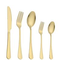 Flatware Sets Gold Silver Stainless Steel Food Grade Silverw...