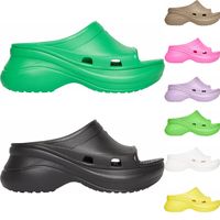 2022 Summer Sliders Slippers For Men Women Fashion Paris Foam Rubber Designer Slides Flats Flip Flops Beach Pool Shoes Sandals Runer Casual Loafers
