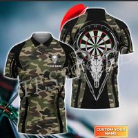 Men' s Polos Custom Name Sports Player Darts Beer Club T...