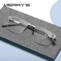 O occhiali da sole cornici Merrys Design Uomini in lega telaio Fashion Maschio Square UltraLight Eye Myopia Prescript Eyepi S2001 230208