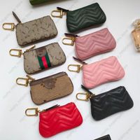 Yeni stil para çantası anahtar cüzdan pochette küçük kese tasarımcısı moda ruj çantaları kadın erkekler anahtar halka kredi kartı tutucu lüks mini cüzdanlar inkiye deri