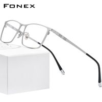 サングラスフレームfonex純粋なメガネフレームメンスクエアアイウェア男性クラシックフル光学処方眼鏡フレームF85641 230208