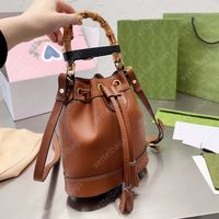High- Quality 2 Colours Handbags Fashion Bamboo Bucket Should...