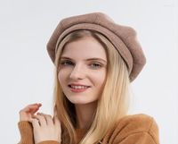 Beanies Herbst und Winter Solid Color Beret European American Casual Painter Hut Vintage British Style8041816