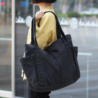 Bolsos de noche casuales grandes bolsas de color puro bolso de lienzo para mujeres moda de moda