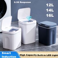 Waste Bins 16L Smart Induction Trash Can Automatic Intellige...