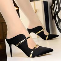 Sandalet 2021 Bahar Yeni Kadın Ayakkabıları Avrupa ve Amerikan Moda Seksi Yüksek Topuklu Süet Süet İçi Boş İş Ayakkabıları Basit Tek Ayakkabı7 G230211