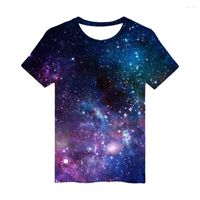 Camisetas para hombres Fashion Fashion Purple Space Galaxy 3d Cool Hip Hop Men Mujeres Camiseta Camiseta de manga corta Camiseta Camiseta 4xl