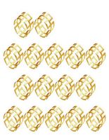 Serviettenringe Set von 16 Esstisch -Einstellungen für lässige oder formelle Anlässe Circle Gold8446520