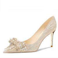 Sandali più recenti scarpe Cenerentola di strass con tacchi alti Donne Pompe a punta di talloni di cristallo per donne Tambie Donne Scarpe High Teli G230211
