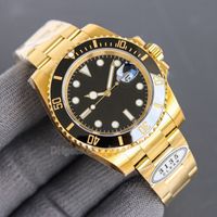 Mens Watch 43mm Yellow Rolesor Case Water proof System Rotat...