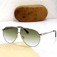 Óculos de sol para homens homens Summer FT0825 Estilo anti-ultravioleta Retro Plate Square Full Fashion Moda Caixa aleatória