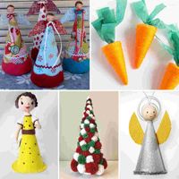 Brand: CraftyShapes, Type: Foam Cone, Specs: White, Smooth, Keywords:  Christmas, DIY Crafts, Floral Modeling, Key Points: Party Decoration,  Polystryene Material, Main Features: Conical Shape, Versatile Use