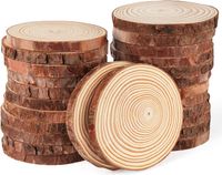 Thicken Natural Pine Round Wood Slices Unfinished Circles Wi...
