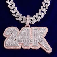 Men Women Custom Name Jewelry Gold Plated Full Bling CZ Ston...