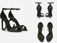 Dise￱o nupcial elegante Sandalias brillantes Keira Heel Tacs Mujeres Dise￱ador de moda Dise￱ador zapato Damas Tacones altos Correa exquisita