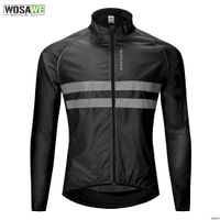 Cycling Shirts Tops WOSAWE Reflective Cycling Jacket High Vi...