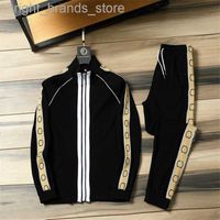 Sogens de pistas para hombres Autumn New Casual Sports Sport Stand Collar Sweater Sweater Sweater y dos sets Worging Wear 0214V23