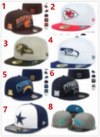 2023 Nuovo design maschile da uomo cappelli aderenti Fashion Hip Hop Sport su Field Football Cust Design Closed Design Cap Cap Mix H13