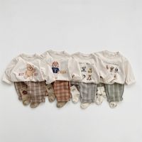 Tshirts automne bébé mignon ours imprime