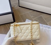 Designer - Womens Classic Leather Box Trunk Vanity Bags Crush...