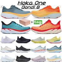 Hoka One Running Shoes Bondi 8 Clifton Athletic Runner Sneakers Hokas Carbon X 2 Shadow Triple Black White Harbor Mujeres Trainers de amortiguadores Ligerosas