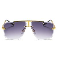 Santos de Cartir 남성 선글라스 디자이너 안경 안경 황금빛 다리 프레임리스 스퀘어 편광자 사계절 안경 커플 선글라스 UV400 Gafas de Sol Drive