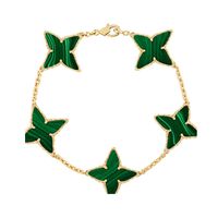 clover bracelet 18k gold chain bracelet designer for women l...